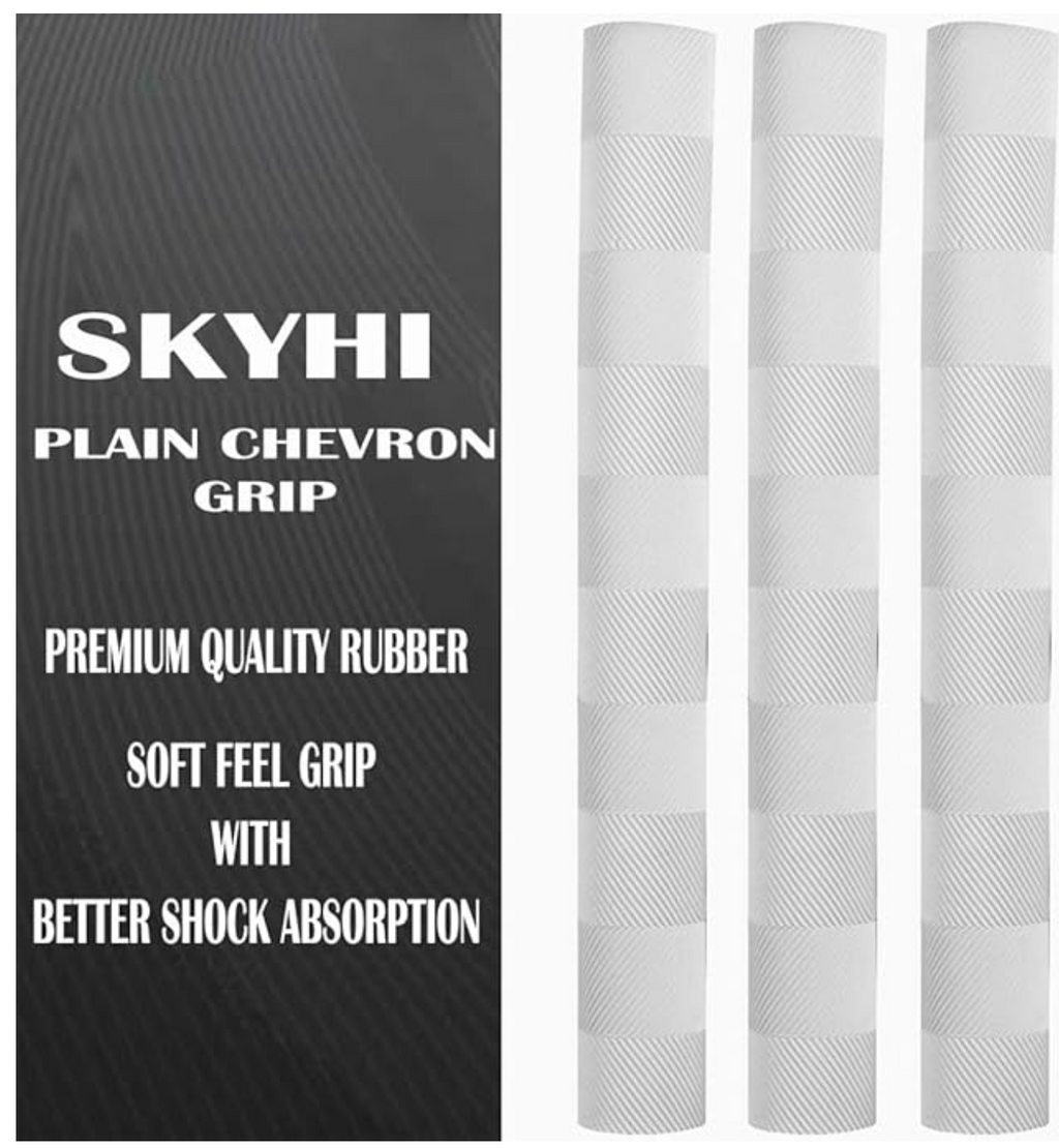 SKYHI Premium Chevron Bat Grips Pack of 3 - Grips For Cricket Bats | Excellent Shock Absorption Rubber Cricket Bat Grips