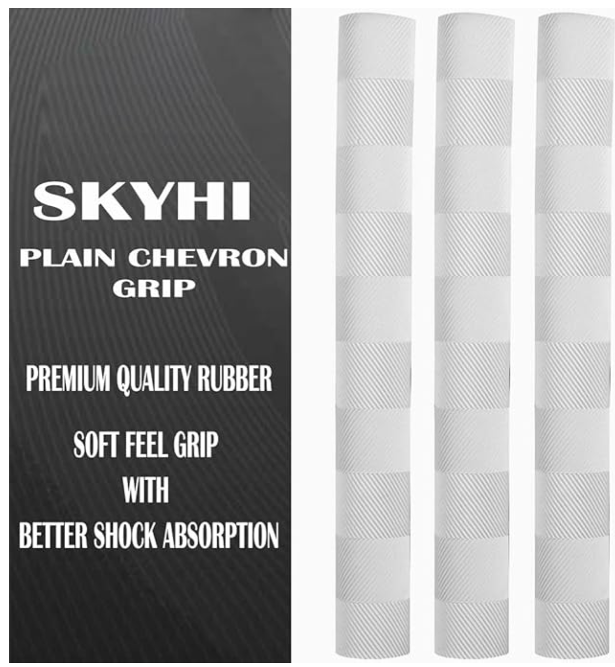 SKYHI Premium Chevron Bat Grips Pack of 3 - Grips For Cricket Bats | Excellent Shock Absorption Rubber Cricket Bat Grips